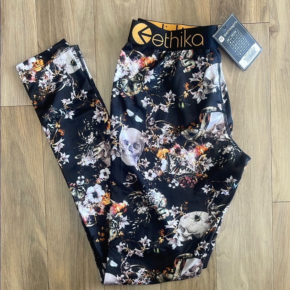 Ethika Black Floral Leggings